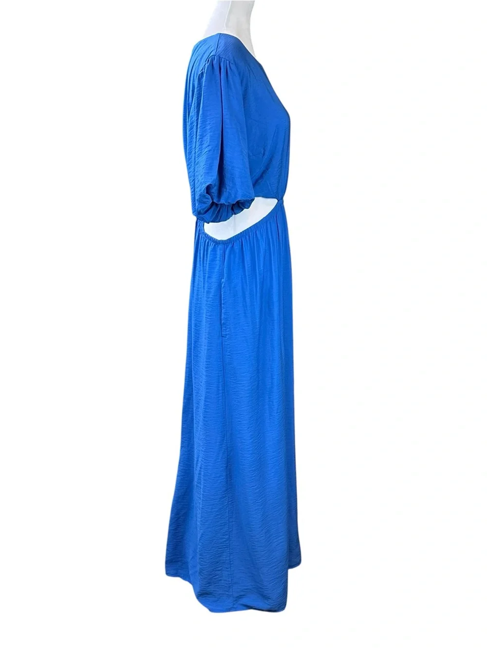 Abercrombie & Fitch Blue Cutout Waist Maxi Dress Size Large NWT